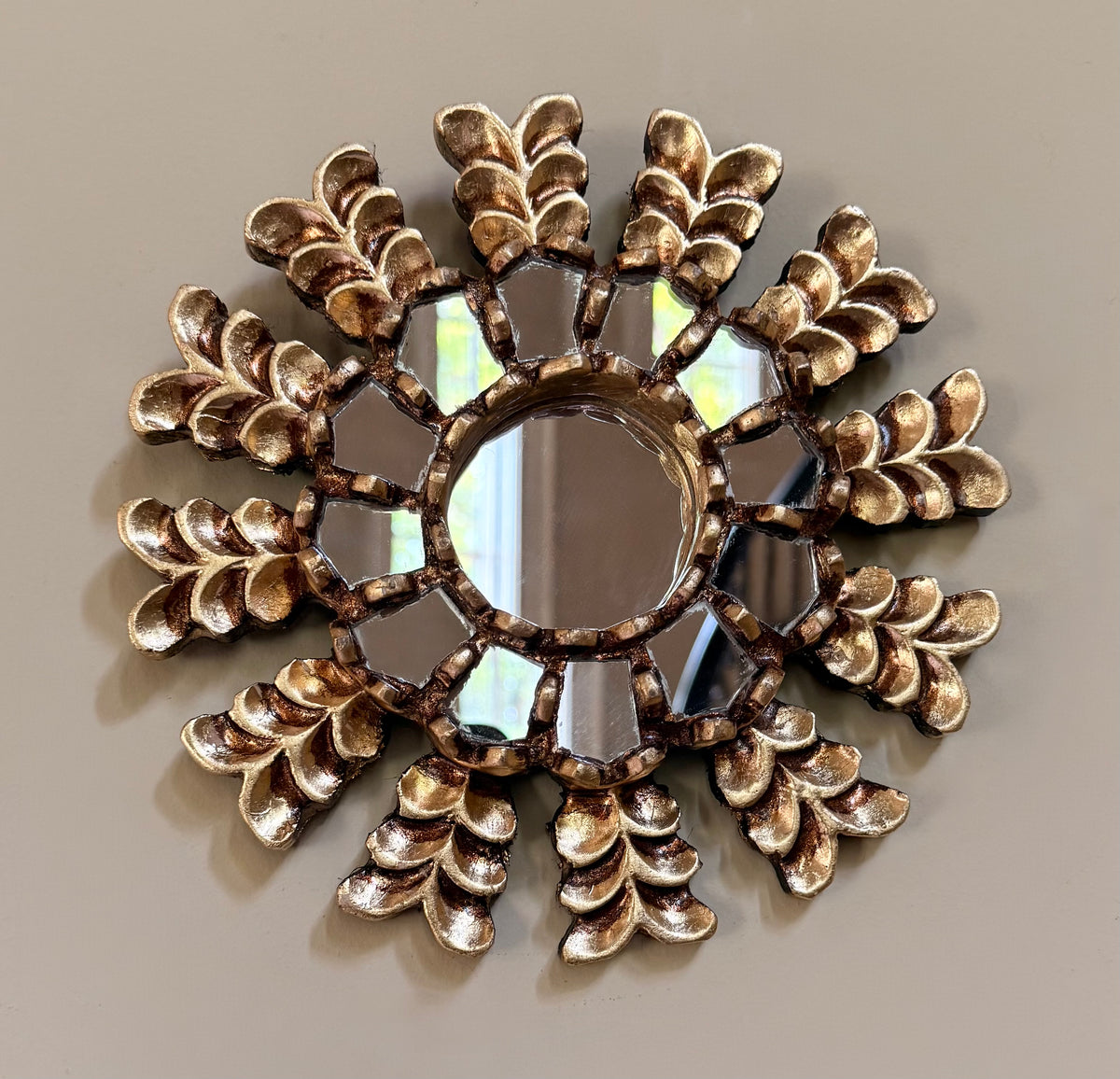Glided Sunburst Mirror