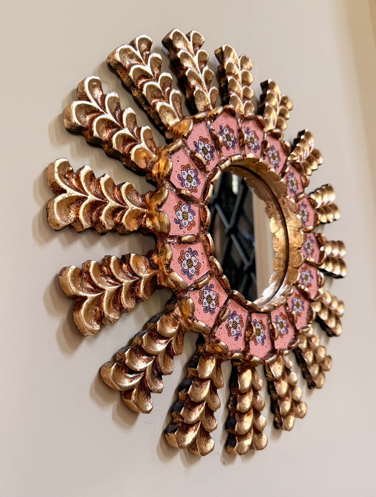 Glided Sunburst Mirror